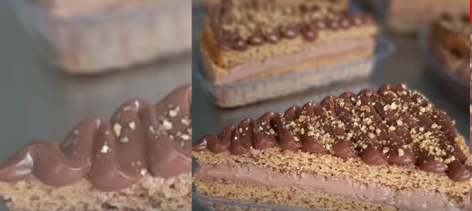Torta de paçoca com chocolate