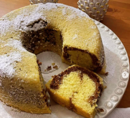 Bolo de Leite de Coco e Chocolate