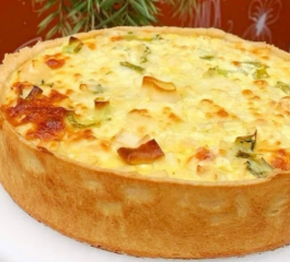 Quiche de Palmito e Alho Poró