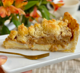 Torta Cuca de Nozes com Doce de Leite