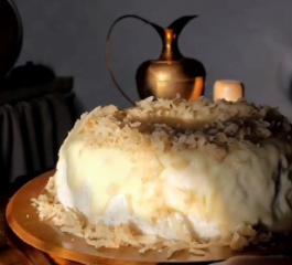 Bolo de Tapioca Granulada com Coco