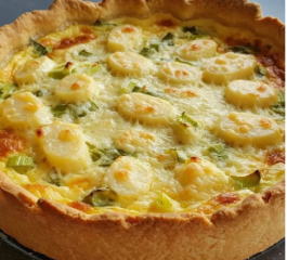 Quiche de Palmito e Alho-Poró