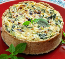 Torta Low Carb de Espinafre