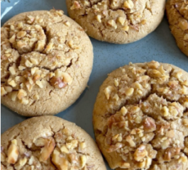 Biscoito de Nozes com Mel e Aveia