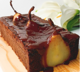 Bolo de Chocolate com Pêras