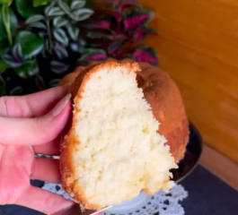 Bolo de Coco com Baunilha zero Glúten e Lactose
