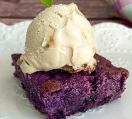 Cookie Brownie de Mirtilos