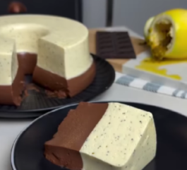 Pudim Duo de Chocolate com Maracujá