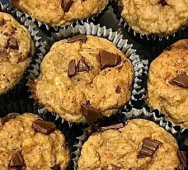 Muffin Fit de Banana e Gotas de Chocolate