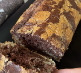 Bolo Mesclado de Chocolate com Coco