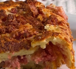 Torta de Liquidificador de Calabresa