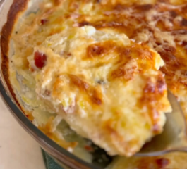 Batata Gratinada com Alho-Poró