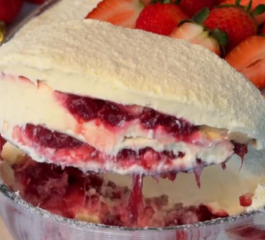 Pavê de Ninho com Morango Sem Fogo