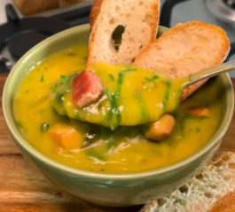 Caldo Verde com Mandioquinha